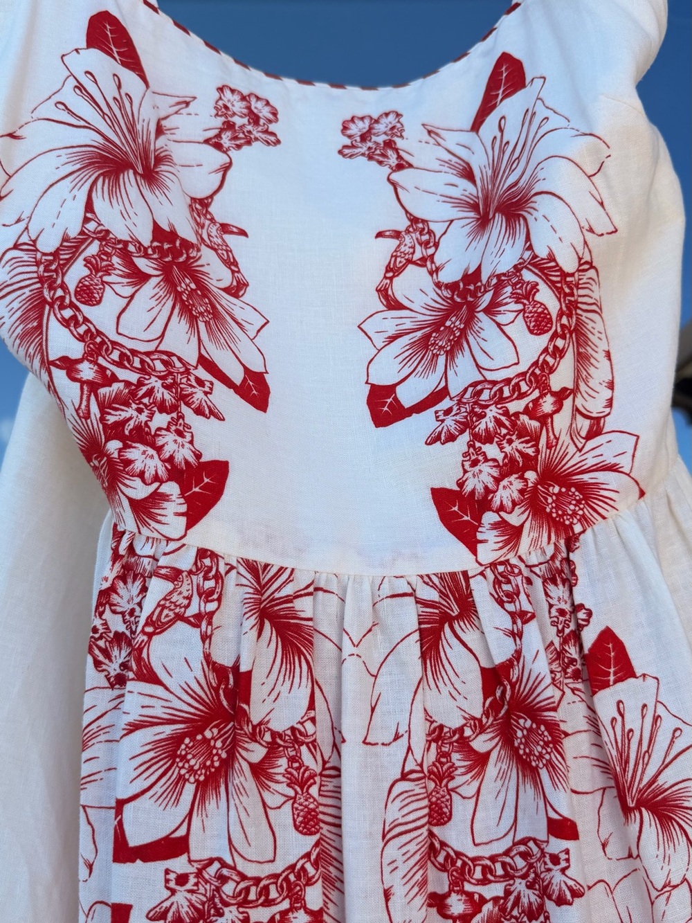 FARM Rio Off-White Floral Chains Maxi Dress Size L NWT - Picture 5 of 10